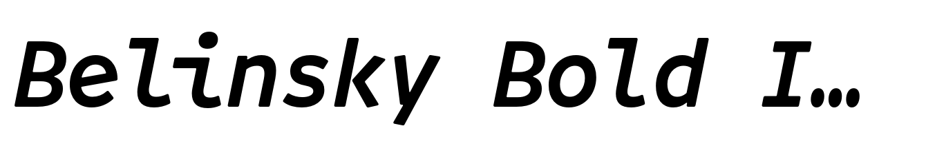Belinsky Bold Italic